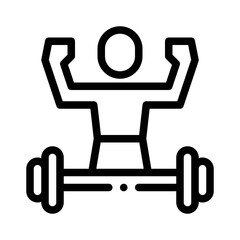 Weightlifting line icon