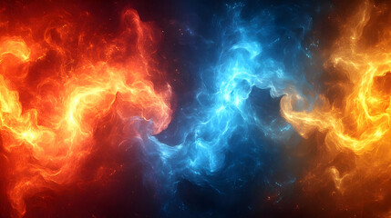 Abstract Background - Fire and Ice Swirls