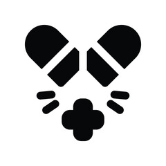 capsule icon. vector glyph icon for your website, mobile, presentation, and logo design.