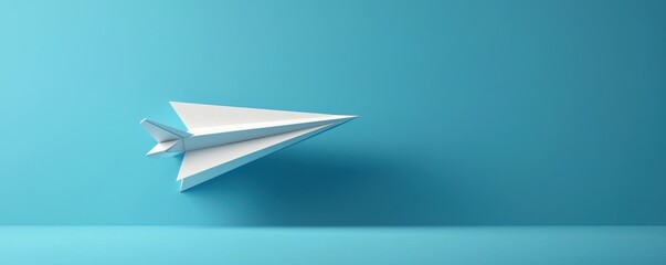 Airborne adventure minimalist design geometric airplane icon digital space side view modern aesthetic