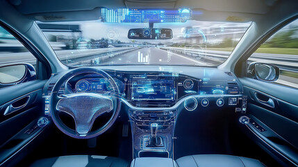 Driving vision, wallpaper, driving view inside the car