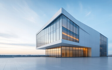 Fototapeta premium Minimalist modern art building space structure 