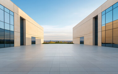 Fototapeta premium Minimalist modern art building space structure 