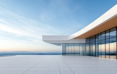 Fototapeta premium Minimalist modern art building space structure 