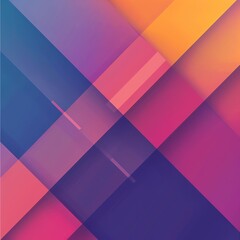 Obraz premium A dynamic abstract design featuring vibrant geometric shapes and gradients in overlapping layers, creating a modern and colorful visual effect.