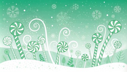 Soft Minty Green Fading into White Inspired by Cans