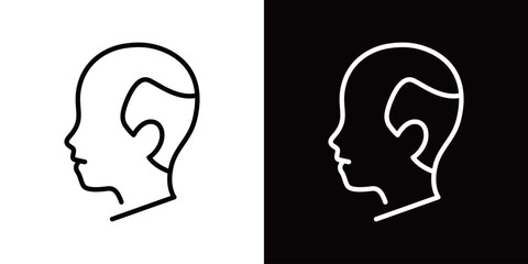 AGA治療のシンプルなアイコン