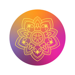 Beautiful Colorful Mandala Design Background. 