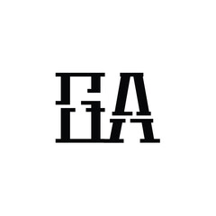 GA monogram logo design letter text name symbol monochrome logotype alphabet character simple logo