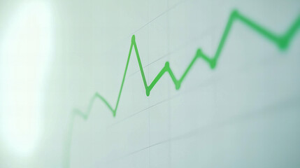 Naklejka premium A green line on a white background with a green line on top of it