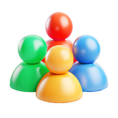  Diverse group of individuals joining forces. 3d business cartoon style illustration