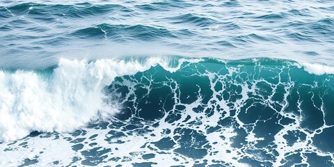 Fototapeta premium Distressed white render with crashing ocean waves, natural disasters, ocean waves, rough textures