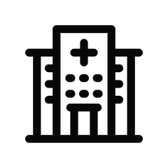 hospital icon. vector line icon for your website, mobile, presentation, and logo design.