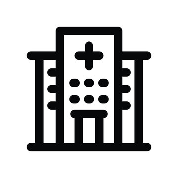 recommend clip art: hospital icon. vector line icon for your website, mobile, presentation, and logo design.
