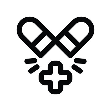 recommend clip art: capsule icon. vector line icon for your website, mobile, presentation, and logo design.