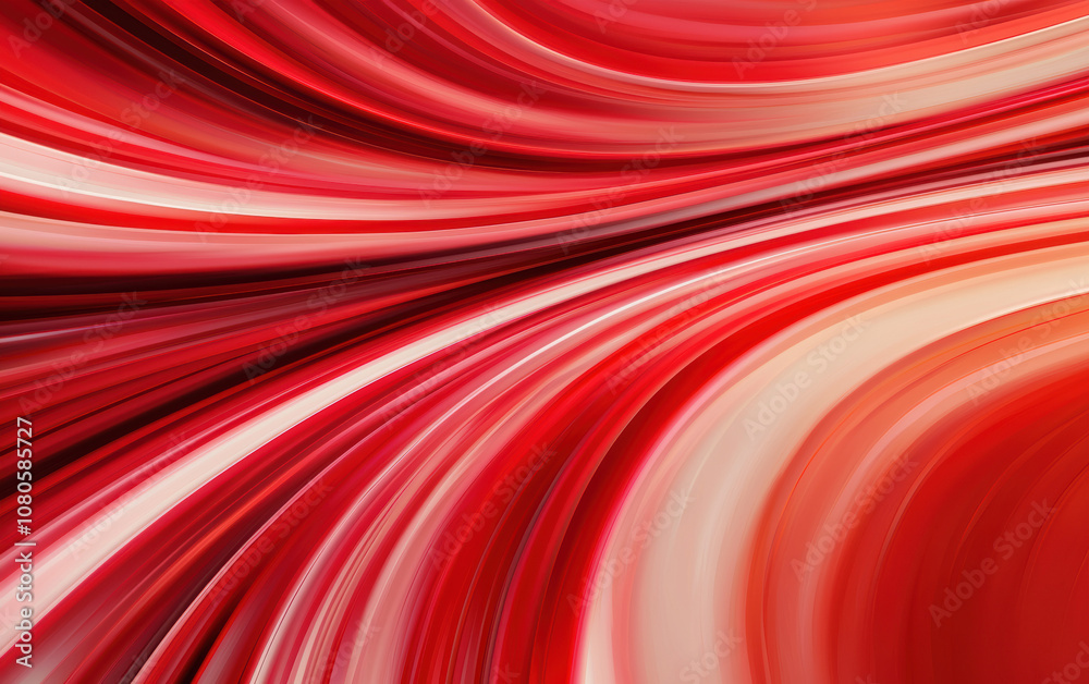 Wall mural a vibrant abstract background featuring flowing red waves, creating a sense of movement and energy p