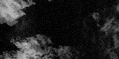 Abstract Black grey Sky with White cumulus clouds smoky illustration. Black brush background vector texture design. Grey and black watercolor smoke art texture background. vintage grunge texture art.