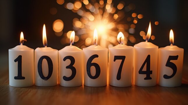Countdown Candles: Melting Numbers 10 to 1