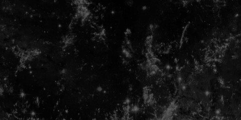 Overlay Distressed Concrete Texture Background. Powder texture on black background. Black or dark gray rough grainy stone texture splashes and flying drops of water on a dark background. 
