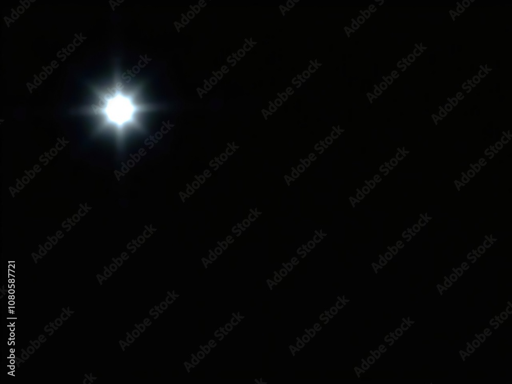 Wall mural a lone star shines brightly against a backdrop of deep blackness, its light piercing through the dar