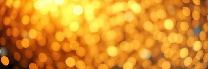 Obraz premium Glittery gold sparkle background with abstract defocused lights creating a mesmerizing visual effect, radiant, illumination