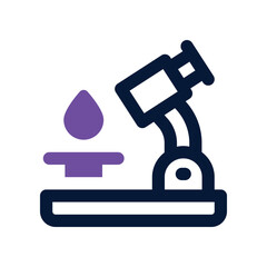 microscope icon. vector dual tone icon for your website, mobile, presentation, and logo design.
