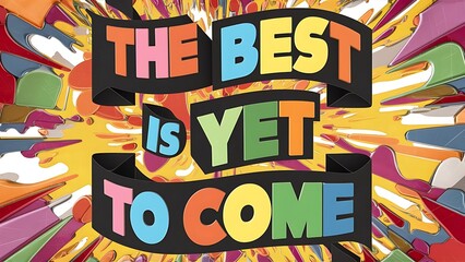 The Best is Yet to Come Illustartion,Typography,Banner,Poster T-shirt Design Motivational Quote