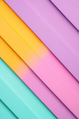 Fototapeta premium Vibrant and colorful abstract background with stripes of pastel hues, creating a playful and cheerful aesthetic for various design projects.