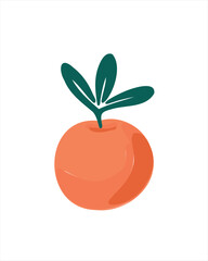 Minimalist apple for a healthy lifestyle concept