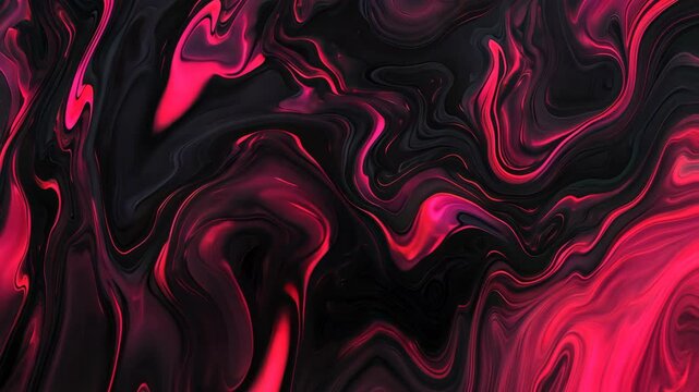 Abstract swirls of pink and black paint create a dynamic and captivating design