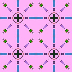 Fototapeta premium the imaginative seamless pattern