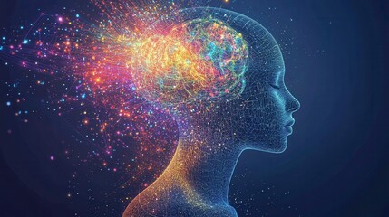 Abstract representation of a thinking mind.