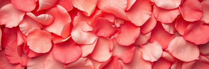 Abstract expression of rose petals in shades of coral and salmon, organic designs, flower motifs, abstract art