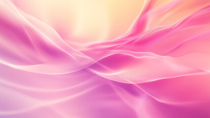 Obraz premium Ethereal Pink Gradient: Minimalist Pastel Design with Hints of Yellow and Purple