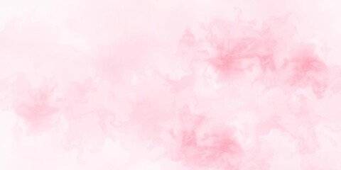 Pastel pink watercolor background with wispy clouds and a touch of blue, soft pink, peaceful environment