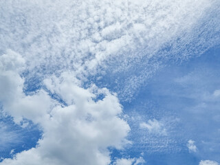 blue sky high shape outdoor group of white clouds background in summer gradient light beauty background. beautiful bright abstract cloud and calm fresh wind air