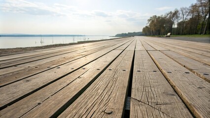 Mapled wood slat with subtle natural light veining and a smooth surface, woodworking, maple wood slat