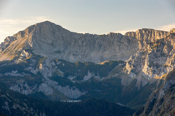 Aerial View of Maglić Mountain, the Highest Peak in Bosnia