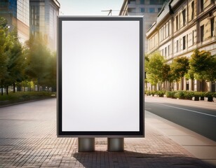 Blank street billboard poster