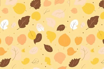 autumn leaves seamless pattern