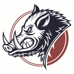 Boar Head Icon Vector Art Illustration