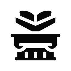 pillar icon. vector glyph icon for your website, mobile, presentation, and logo design.