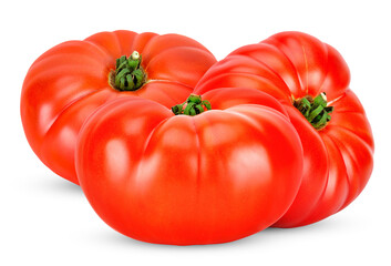 Tomato isolated on white with clipping path