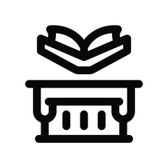 pillar icon. vector line icon for your website, mobile, presentation, and logo design.