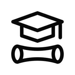 diploma icon. vector line icon for your website, mobile, presentation, and logo design.