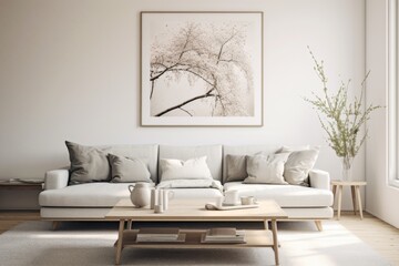 Interior of a Scandinavian design living room