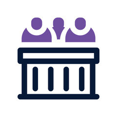 jury icon. vector dual tone icon for your website, mobile, presentation, and logo design.