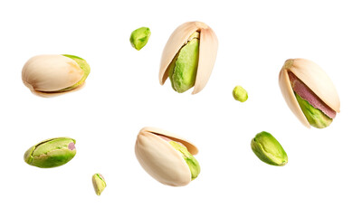 pistachio dry fruit isolated on white background 