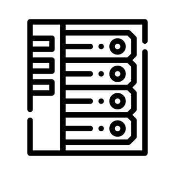recommend clip art: Server Rack line icon