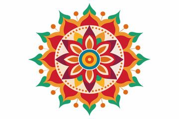 Indian Traditional Mandala Art, vector illustration, mandala design with white background